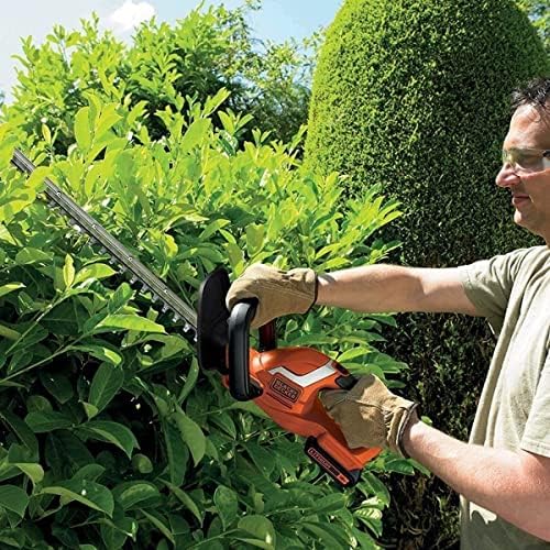 Akku Heckenschere (mit E-Drive Technologie zum Schneiden harter und dicker Äste sowie mittlerer bis großer Hecken – 18mm Schnittstärke – 18V – 2,6kg leicht) GTC1845L20, Schwarz, Orange