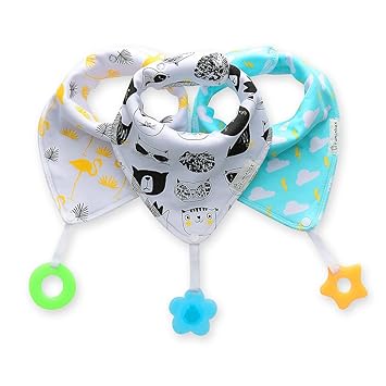 baby bandana drool bibs and teething toys