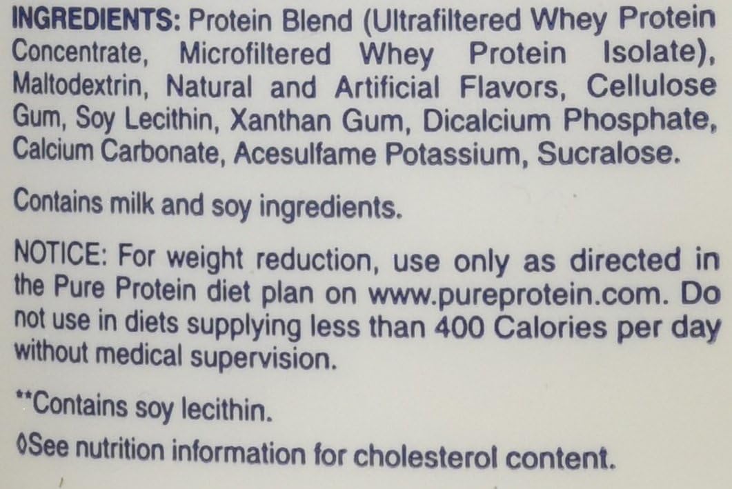 Whey Protein Powder by Pure Protein, Gluten Free, Vanilla Cream, 1.75lbs: Health & Personal Care