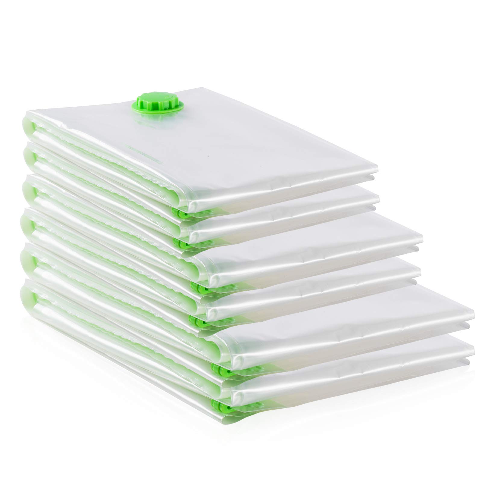 Opaza Vacuum Storage Bags, 6 Pack(2 Jumbo+2 Large+2 Medium) Airtight Space Saver Compression Bags for Clothes,Duvets,Bedding