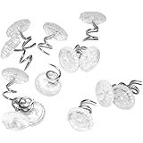Attmu 50 Pcs Upholstery Tacks Headliner Pins Clear Heads Twist Pins for Slipcovers and Bedskirts, 0.5 Inches Bed Skirt Pins
