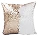 Personalized Mermaid Reversible Sequin Pillow, Custom Unicorn Sequin Pillow for Girls (White/Rose Gold)