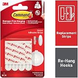 Command Medium Adhesive and Mounting Refill Strips 10 White Holds 3.4 kg view 2