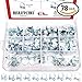 Hilitchi 78-Pcs Mini Fuel Injection Line Style Hose Clamps Assortment Kit - 10 Kinds of Size
