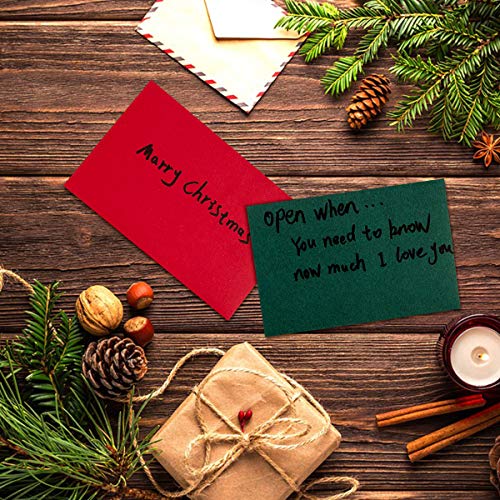 120 Pack Kraft Mini Envelopes Christmas Red and Green Envelopes Self-Adhesive Tiny Pockets for Holiday Small Gift Cards Invitations Business Notes(4.13"×2.76") - Thumbnail 5
