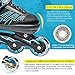 IUU Sports Adjustable Inline Skates for Kids and Adults, Roller Skates with Featuring All Illuminating Wheels, for Girls and Boys, Men and Ladies …