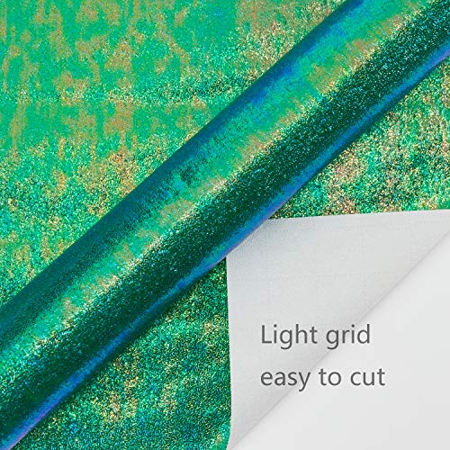 image for RUSPEPA Gift Wrapping Paper Roll- Green Paper with Rainbow Shiny for W