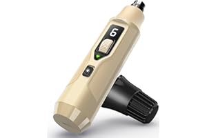 YABIFE 7-Speed Pet Nail Grinder with Light – Heavy Duty, Whisper Quiet Nail Trimmer for Dogs, Cats, Birds & Small Animals – Single-Handed Operation