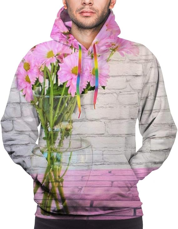 Amazon Co Jp メンズ パーカー ピンクの花 長袖 パーカー スウェットシャツを パーカーセータールー ファッション 服 ファッション小物