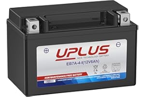 UPLUS NEW TECHNOLOGY BATTERY UPLUS YTX7A-BS Motorcycle Scooter Battery, EB7A-4-I Maintenance Free 12V 6Ah SLA Batteries ATV AGM Battery, Replacement for YTX7A-4, ETX7A-BS, LTX7A-BS,NTX7A-BS,FTX7A-BS, ENTX7A-BS, GTX7A-BS, MTX7A-BS