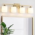 Allen Roth Merritt 24-Inches 3 -Light Brushed Gold Modern/contemporary Vanity Light 43420 - View #11