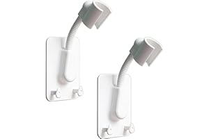Yeanifeana 2 Pcs Shower Bracket, Shower Wand Holder, Shower Head Holder 360° Adjustable, Adhesive Rotatable Handheld Shower W