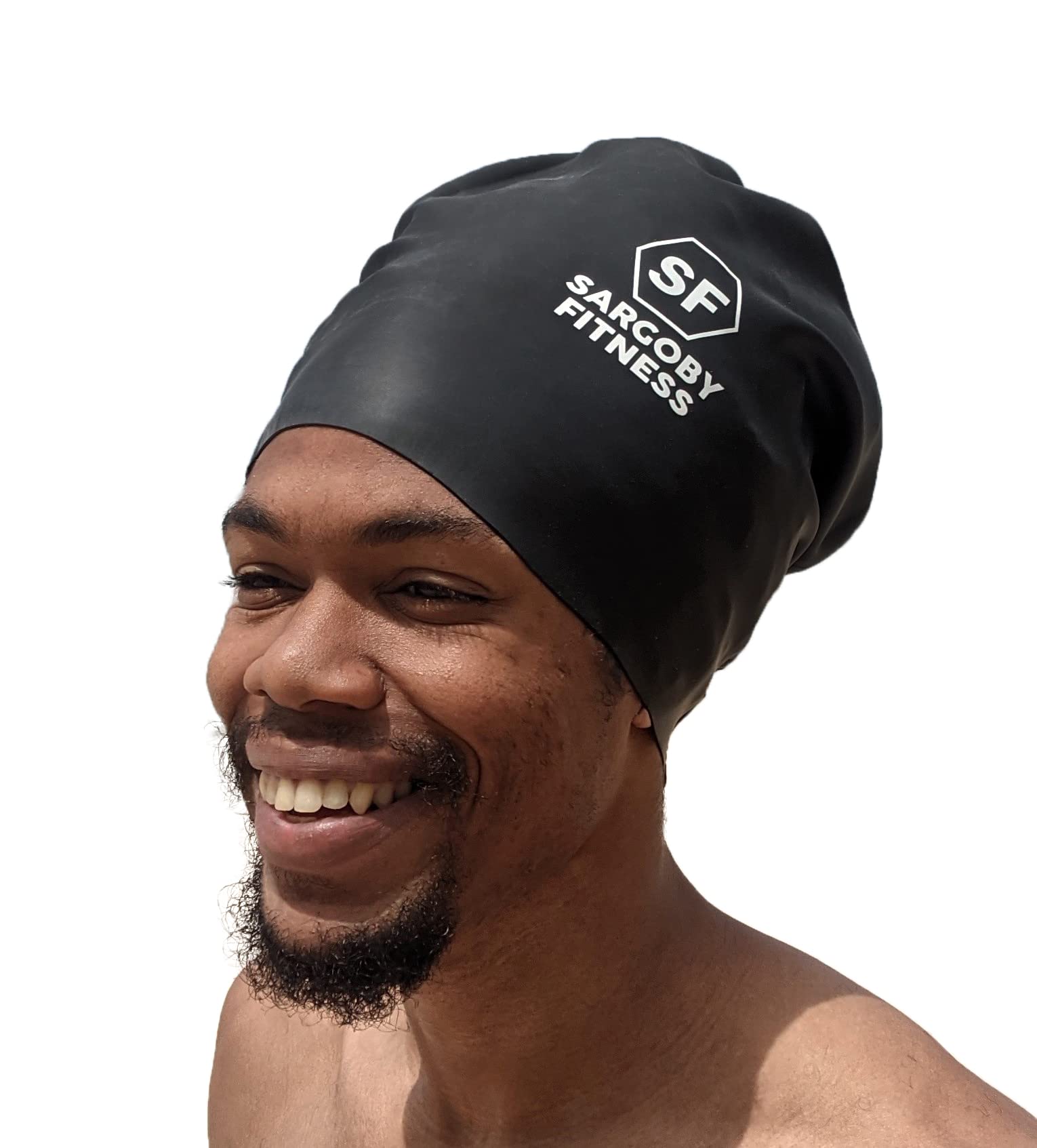 Sargoby Fitness Dreadlocks swimming cap Designed for voluminous and bulky hairstyles like Braids Dreads Locs — image 1