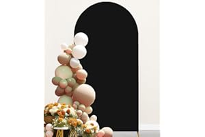 6FT Black Arch Backdrop Stand Cover - JKDMJF Spandex Arch Cover Backdrop Fabric for Wedding Birthday Party Baby Shower Photography Arch Backdrop Panels Decorations