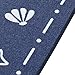 Carvapet 2 Pieces Non-Slip Kitchen Mat Set Rubber Backing Doormat Runner Rug Set, Fish Shell Design (Navy 15
