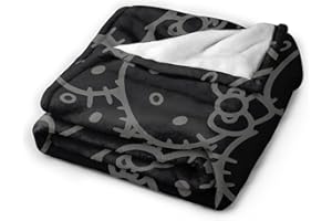 FEETOX Anime Cartoon Blanket Lightweight Flannel Throw Blankets Gifts for Kids Adults Soft Kawaii Pink Cat Air Conditioning Quilt for Bed Couch Sofa Living Room Decor Accessories 60"x50"