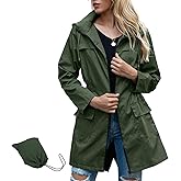 American Trends Rain Jackets for Women Waterproof Lightweight Windbreaker Rain Coats with Hood Active Packable Raincoat