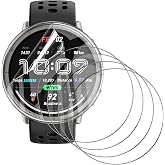 Natbok 5 Pack Screen Protector for Smartwatch Amazfit Active 2 Smart Watch 44mm,Soft Flexible TPU Film Screen Protector,Full Coverage,HD Clear,Support Fingerprint Unlock
