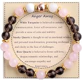 KSQS Healing Stone Bead Bracelet for Women, Natural Gemstones Balance Protection Bracelet, Spiritual Crystal Beads Bracelet Anxiety Relief with Meaning Card