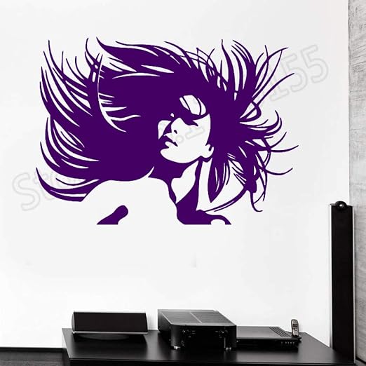 xingbuxin Hermosa Mujer Retrato Peinado Loco Pegatina de Pared ...