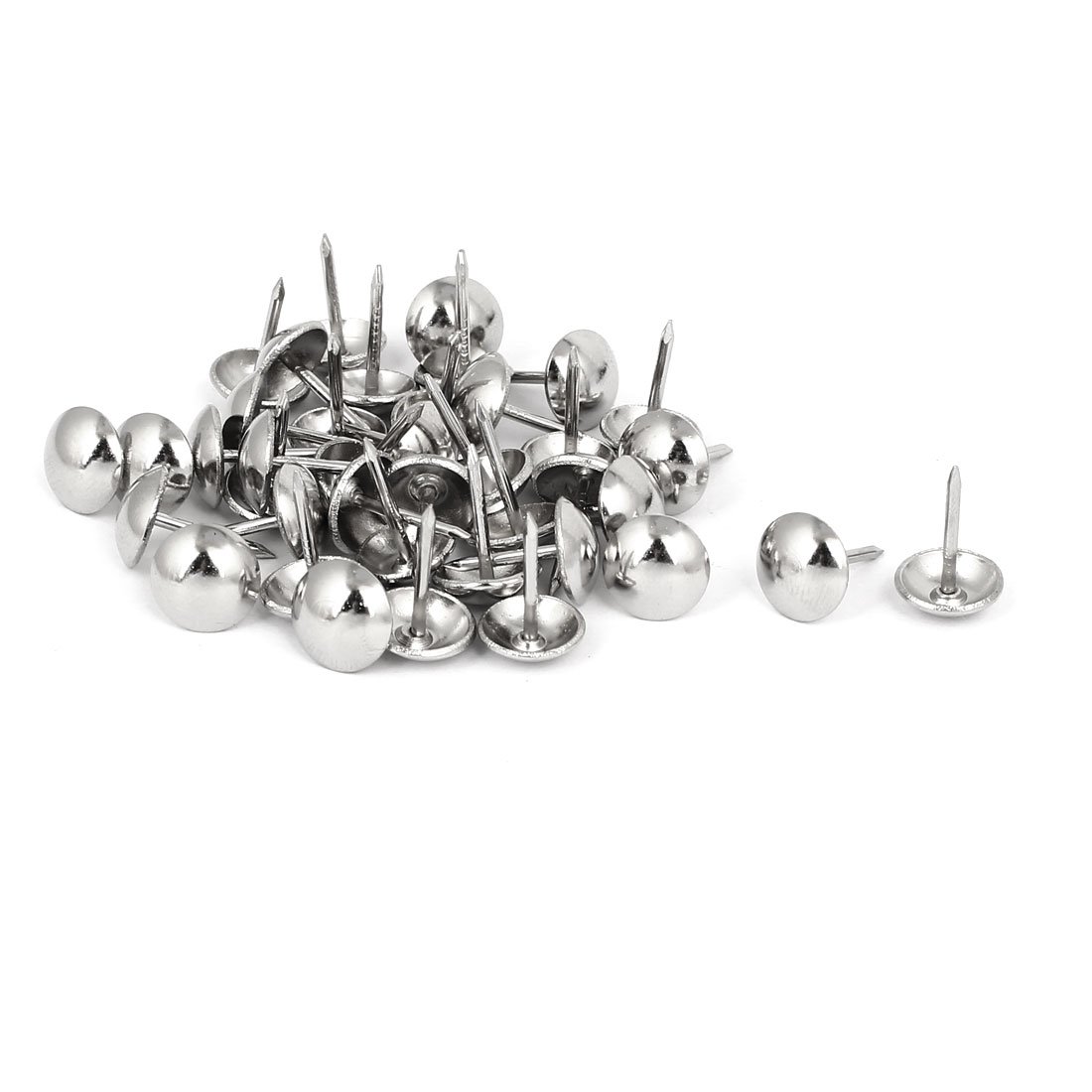 Sourcingmap 7/16 Inch Dia Stainless Steel Upholstery Tack Nail Decorative Thumbtack 40PCS