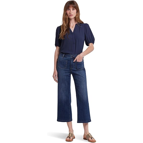 NYDJ Women's Relaxed Piper Crop Jeans, Castile Dream, 6, 25 inch