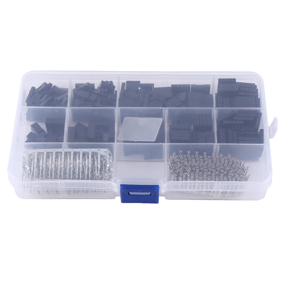 610Pcs 2.54mm Wire Jump Pin Header Connector Kit Female Male Terminal Crimp Pins Electronic Components