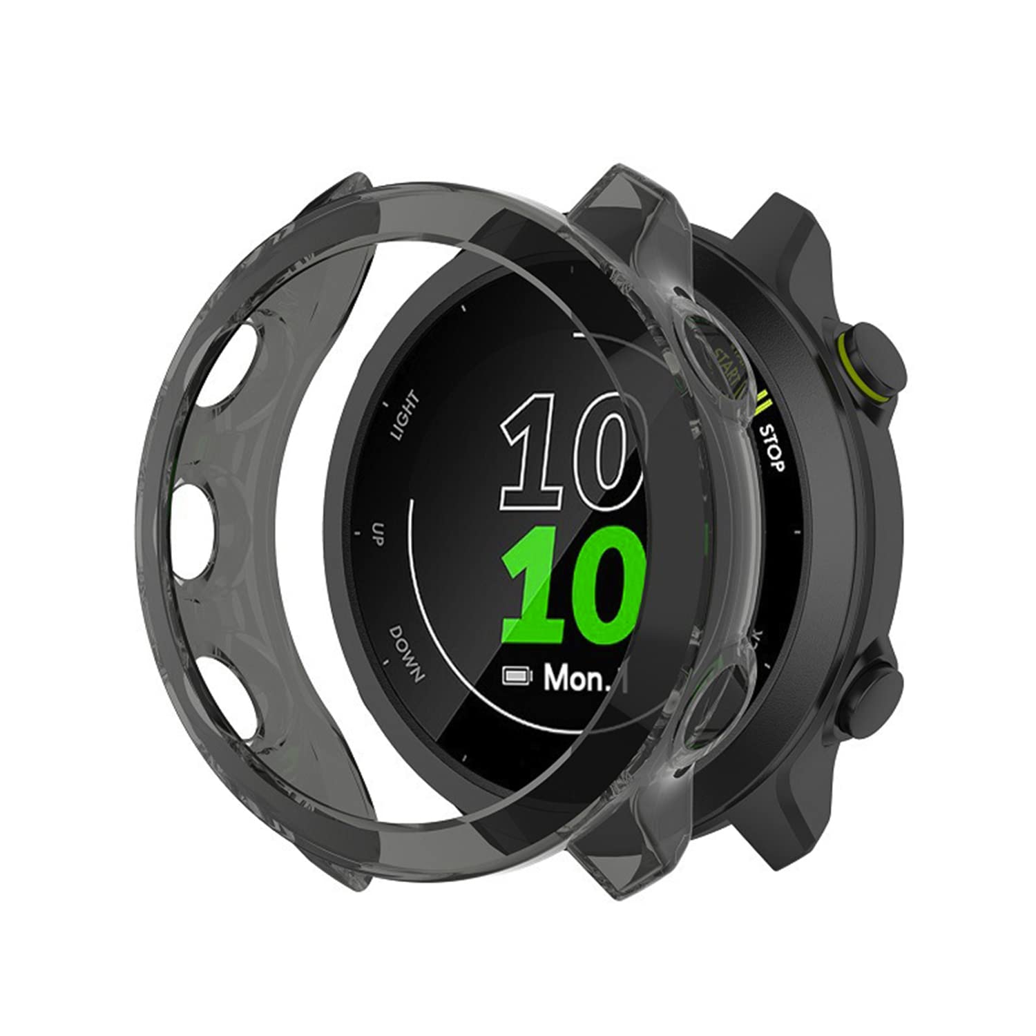 PaceBid Watch Case Compatible with Garmin Forerunner 55, Protective TPU Case, Scratch-Resistant Protective Case for Garmin Forerunner 55 (Black)