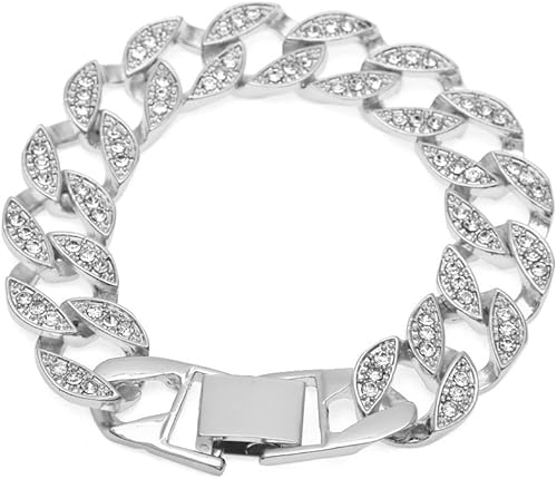 Amazon アレルギー対応 極太 喜平 ブレスレット 18kgp チェーン ステンレス 高級 華奢 キラキラ メンズ アクセサリー プレゼント ギフト 悪羅悪羅系 B系 お兄系 ｄｍ便 ホワイトゴールド ブレスレット 通販