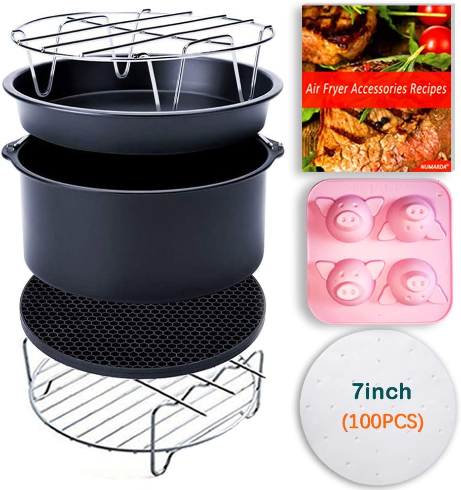 7Inch Air Fryer Accessories,Phillips Air Fryer Accessories and Gowise Air Fryer Accessories Fit all 3.2QT-4.2QT