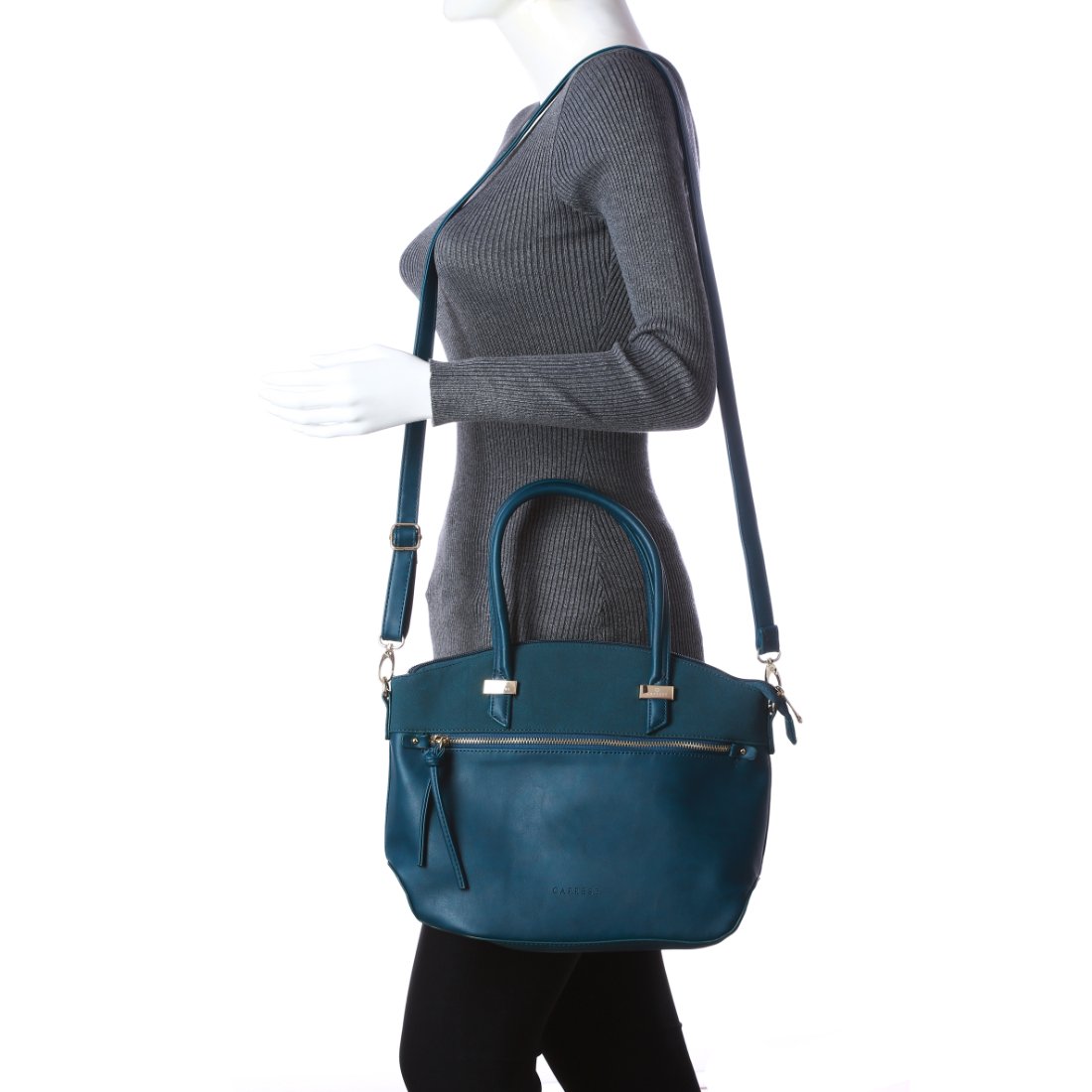 caprese tessa women's satchel (teal) ()