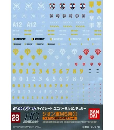Bandai Spirits – Planche De Décalcomanies Gundam GD30 HGUC Multiuse Earth Federation, échelle 1/144, Pour Personnaliser Vos Gunpla