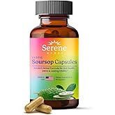 Serene Herbs Graviola Soursop Capsules Organic - Guanabana Extract Pills with Black Seed, Irish Moss &amp; Moringa - 16 Herb Daily Supplements &amp; Digestive Support - Vegan, Non-GMO (Pack of 1)