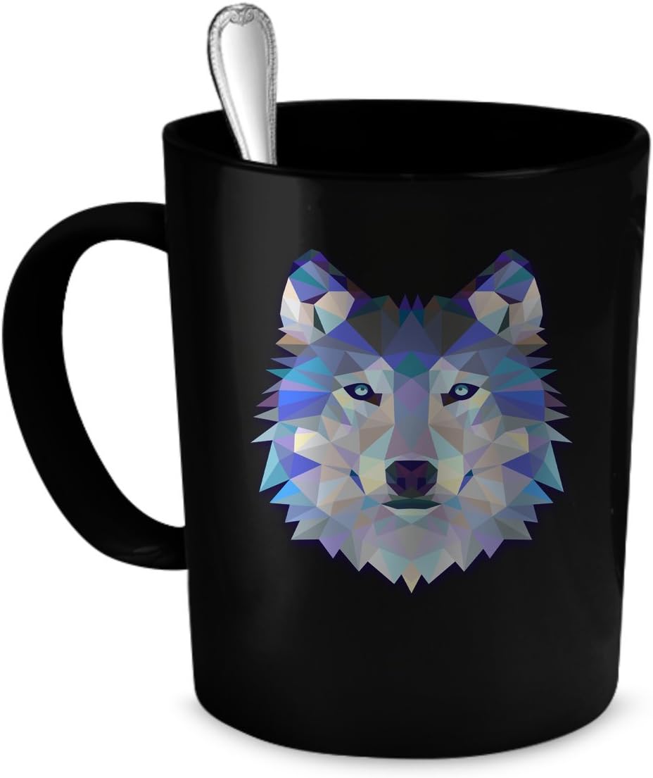 Wolf Coffee Mug. Wolf gift 11 oz. black