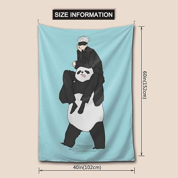 Amazon Co Jp 呪術廻戦 背景布 パンダと五条悟先生 タペストリー 布ポスター 人気 アニメ おしゃれ 壁掛け インテリア パーティー お店 部屋飾り 装飾布 窓や壁掛け用 多機能 掛ける絵 100ｘ150 固定釘付き ギフト カメラ