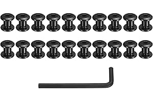 uxcell 20 Sets Binding Post Screw, M5x6mm Bolts Female 6x8mm Hex Drive Socket Cap Screw Rivets Chicago Screws Furniture Bolts