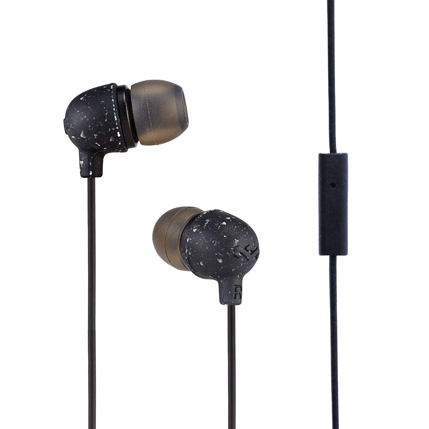 House of Marley Little Bird In-Ear Headphones, In-Line Microphone Control Earphones, Noise Isolating 9mm Driver, Earbuds Included in 2 Sizes for Lasting Comfort, Sustainably Crafted Sound - Black
