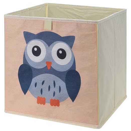 LS-LebenStil Kinder Aufbewahrungsbox Eule Spielzeugkiste Faltbar