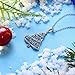 JDXN Christmas Santa Tree Claus Snowman Cubic Zirconia Pendant Necklace For Women Girls Christmas Jewelry (Silver Christmas tree)