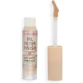 Revolution IRL Filter Finish Concealer, C1 | Full Coverage, Oil-Free, Long-Lasting &amp; Lightweight Formula, Infused with Hyaluronic Acid, Vegan &amp; Cruelty-Free, 0.21 oz