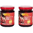 Lee Kum Kee Chiu Chow Chili Crisp Oil (7.2 oz - 2 Pack) Spicy and Savory Chili Crisp Oil for Authentic Asian Cuisine, Perfect for Dips, Drizzling, Noodles, Wontons & Dumplings, & Stir-Frying