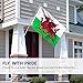 ANLEY [Fly Breeze] 3x5 Foot Wales Flag - Vivid Color and UV Fade Resistant - Canvas Header and Double Stitched - Welsh Flags Polyester with Brass Grommets 3 X 5 Ft