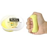 CanDo Theraputty Plus Hand Exercise Putty for Rehabilitation, Exercises, Hand Therapy, Hand Strengthening, Stress Relief - Yellow 4 oz X-Soft