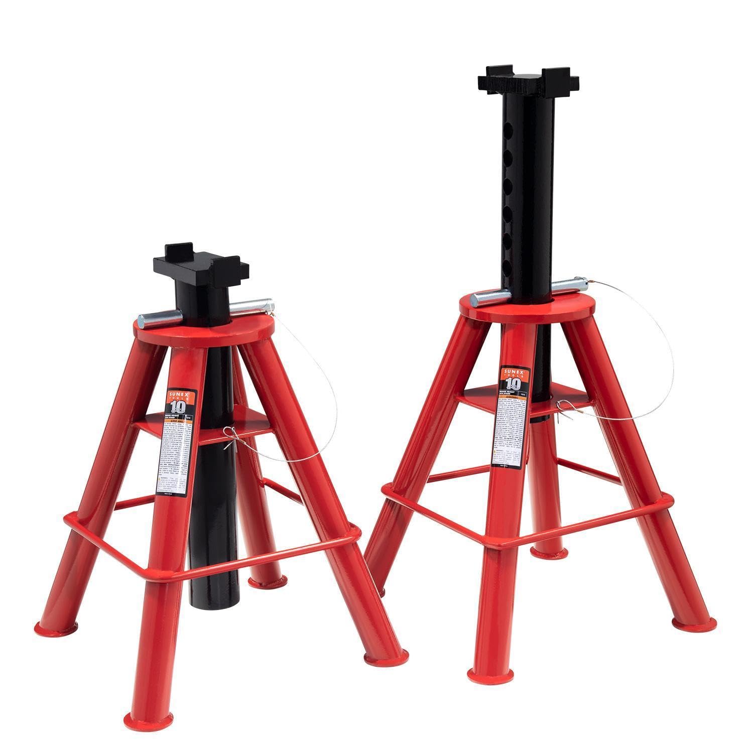 Photo 1 of ***************MISSING BOTH ARMS*****************
Sunex 1310 10-Ton Medium Height Pin Type Jack Stands, Pair, Red