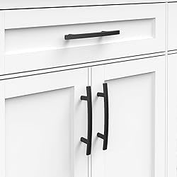 HESTIA HARDWARE 10 Pack - Black Curved Cabinet Pull
