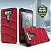 Zizo BOLT Series compatilbe with LG V20 Case Military Grade Drop Tested with Tempered Glass Screen Protector, Holster, Kickstand RED BLACK