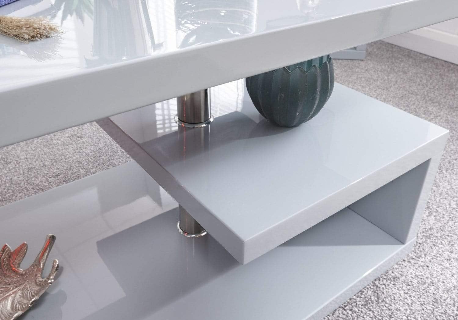 grey led coffee table