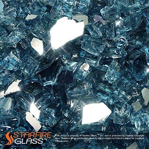 Starfire Glass 20-Pound (Fire Glass) 1/2 Pacific Blue Reflective