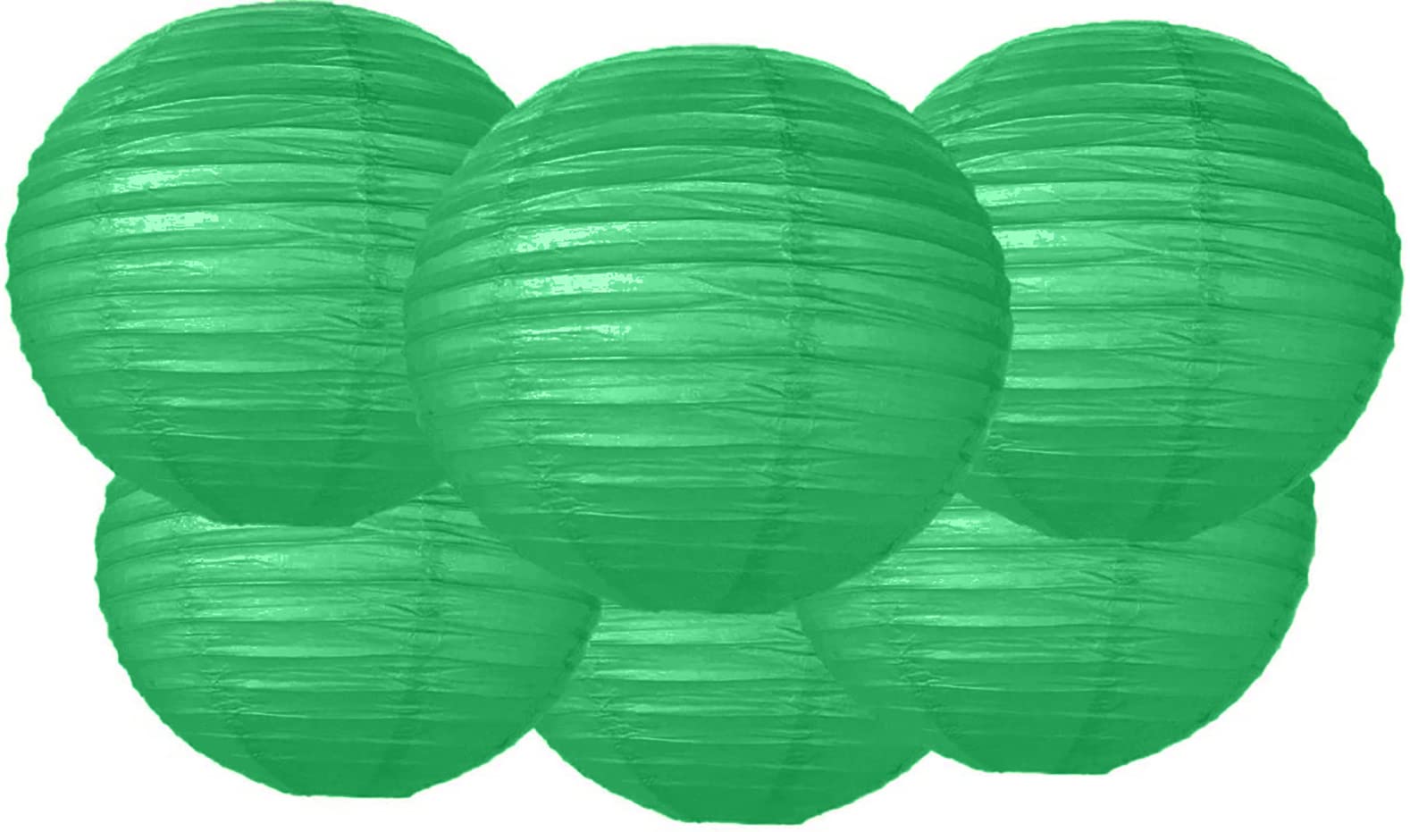 Matissa 12"(30CM) Pack of 6 Paper Lantern Wedding Party Decoration Craft Lamp Shade (Green) — image 1