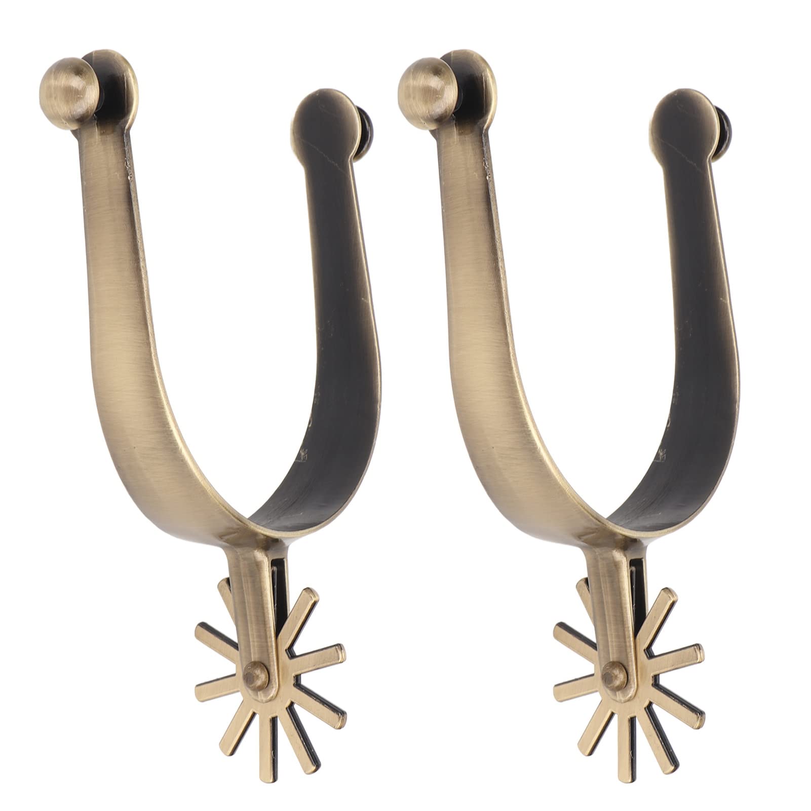 Fockety Horse Spurs, Antique Zinc Alloy Horse Boot Spurs 4.1 X 3in Men'S Spurs for Boots, Exquisite Western Cowboy Spurs with Gear for Horse Training, Equestrian Competition